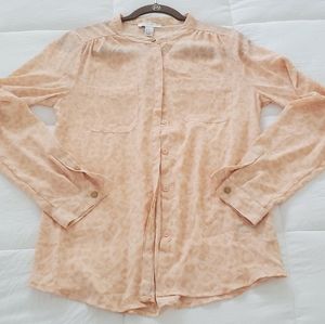 Forever 21 printed button up blouse